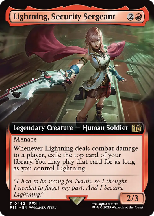 Lightning, Security Sergeant (0462) (Extended Art) - Foil