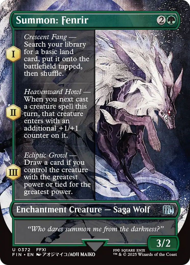 Summon: Fenrir (0372) (Borderless) - Foil