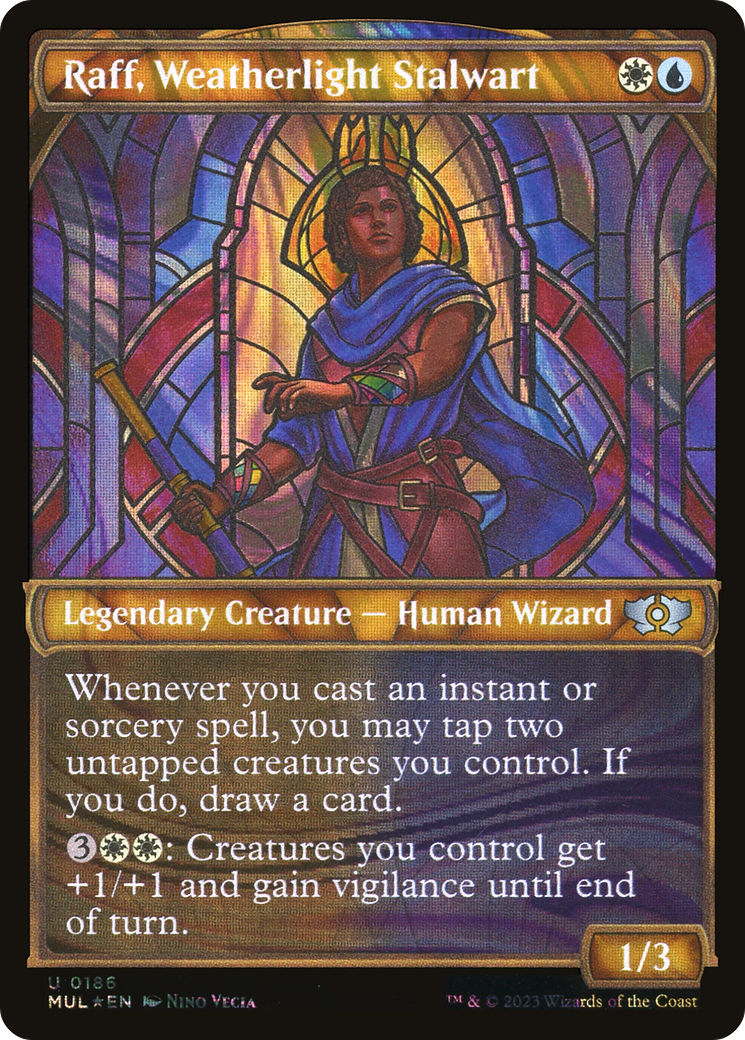 Raff, Weatherlight Stalwart (0186) (Showcase) - Halo Foil