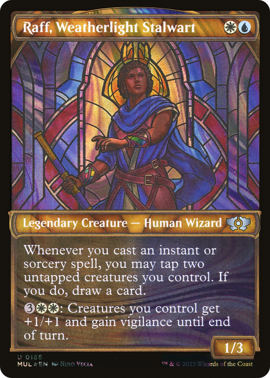 Raff, Weatherlight Stalwart (0186) (Showcase) - Halo Foil