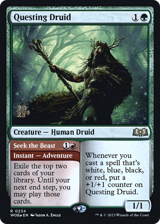 Questing Druid // Seek the Beast (0234) (Prerelease) - Foil