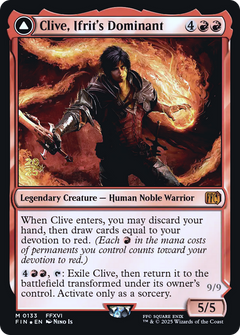 Clive, Ifrit's Dominant // Ifrit, Warden of Inferno (0133) (Prerelease) (PFIN) - Foil