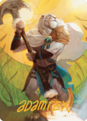 Ajani, Sleeper Agent (42/81) Art Card (ADMU) - Gold-Stamped Signature