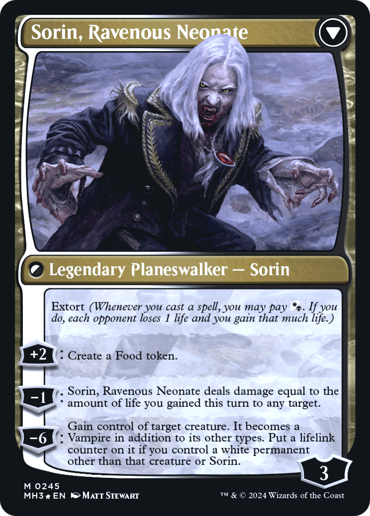 Sorin of House Markov // Sorin, Ravenous Neonate (0245) (Prerelease) (PMH3) - Foil