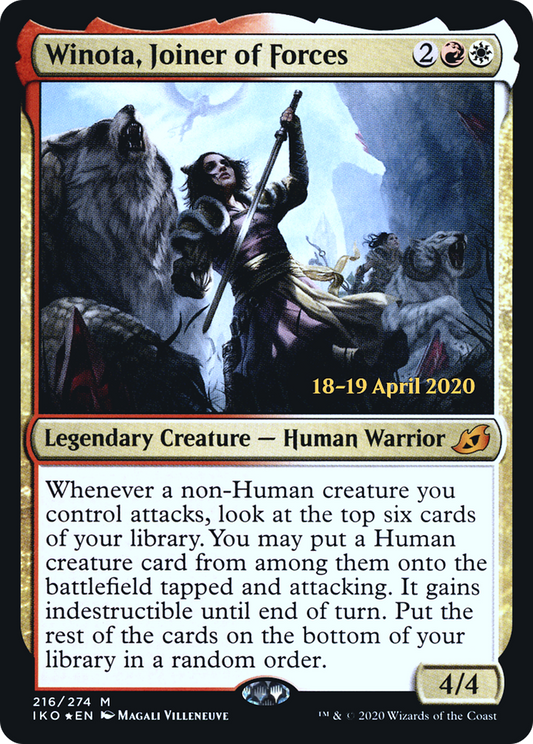 Winota, Joiner of Forces (216) (Prerelease) - Foil