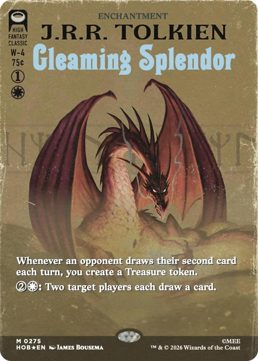 Gleaming Splendor (0275) (Borderless) (Dragon Hoard Frame) (HOB) - Surge Foil