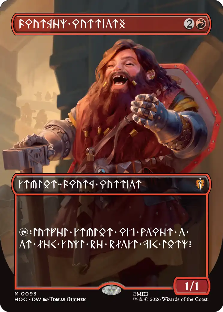 Dwarven Warriors (0093) (Borderless) (Dwarvish) (HOC) - Foil
