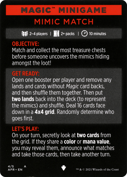 Magic Minigame: Mimic Match (MAFR)