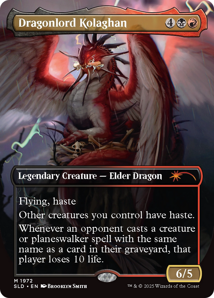 Dragonlord Kolaghan (1972) (Borderless) (Reversible) (SLD) - Foil
