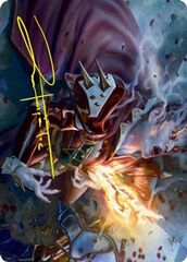 Flame-Blessed Bolt (44/81) Art Card (AVOW) - Gold-Stamped Signature