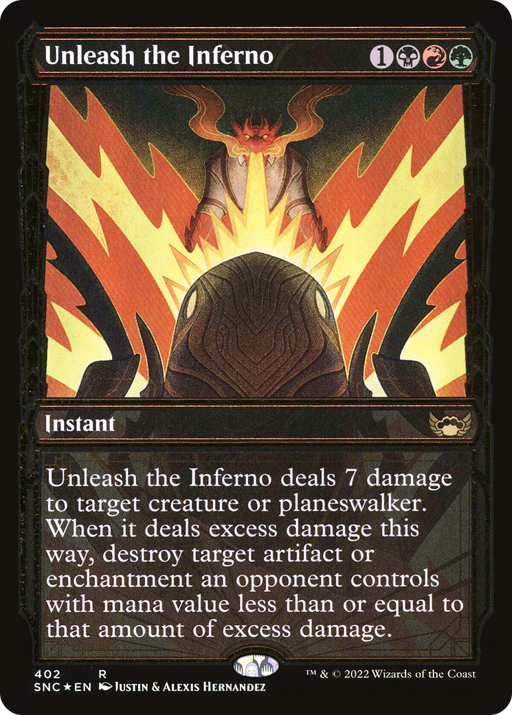 Unleash the Inferno (402) (Showcase) - Gilded Foil
