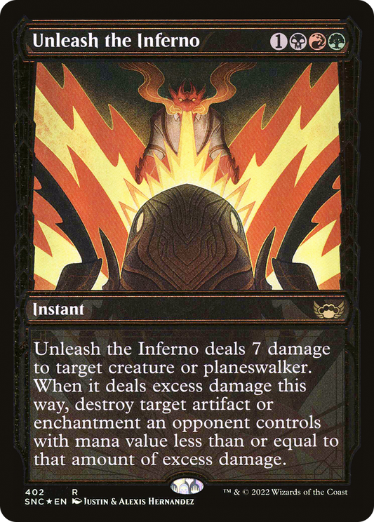 Unleash the Inferno (402) (Showcase) - Gilded Foil