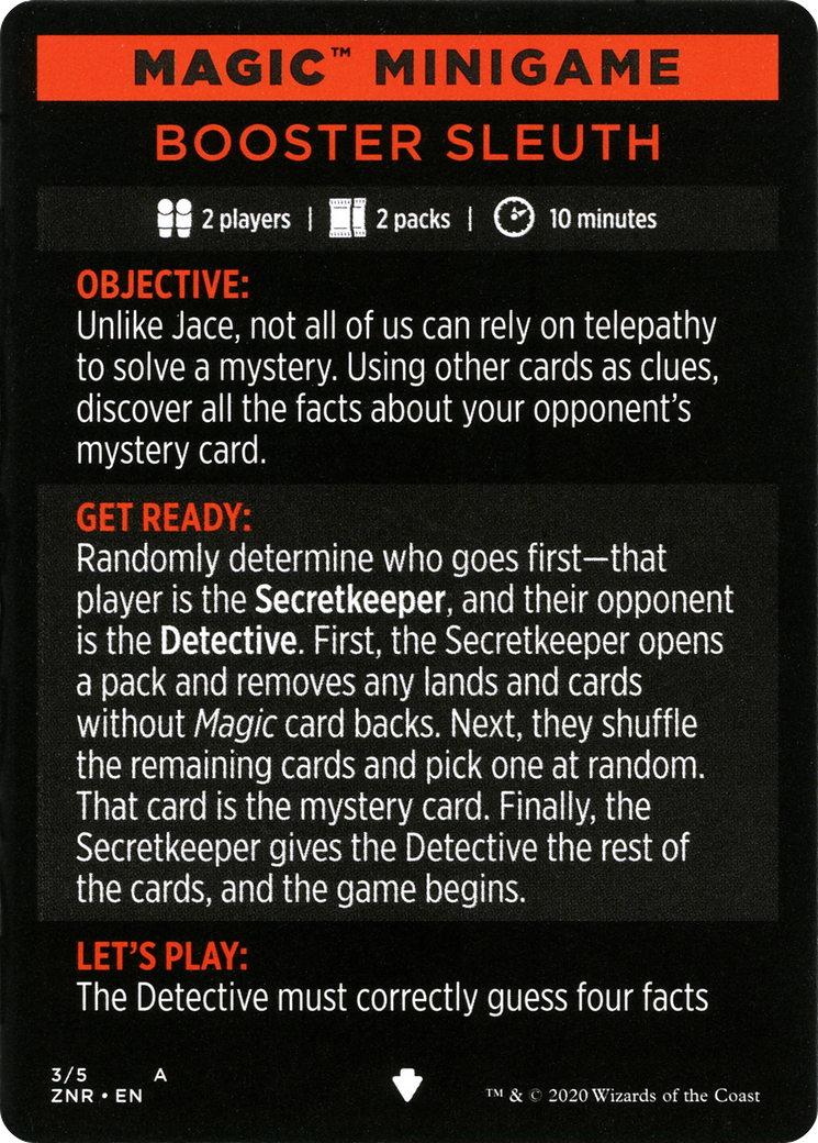 Magic Minigame: Booster Sleuth (MZNR)