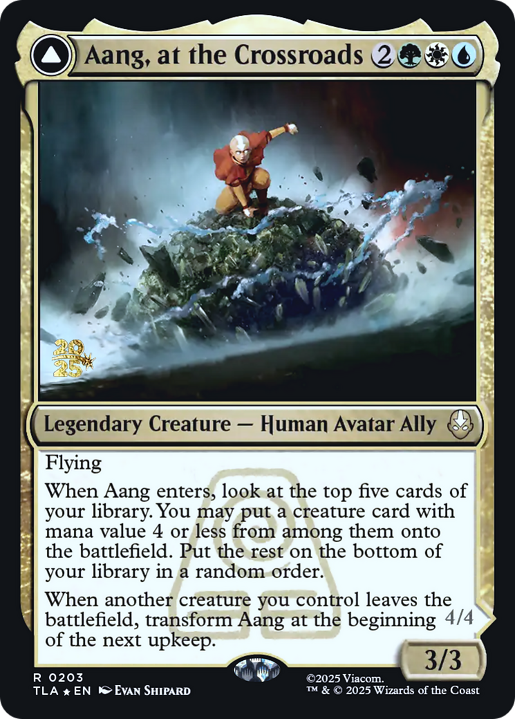 Aang, at the Crossroads // Aang, Destined Savior (0203) (Prerelease) (PTLA) - Foil