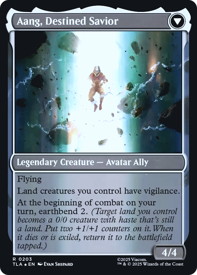 Aang, at the Crossroads // Aang, Destined Savior (0203) (Prerelease) (PTLA) - Foil
