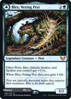 Blex, Vexing Pest // Search for Blex (148) (Prerelease) (PSTX) - Foil