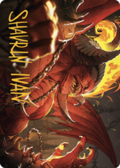 Rakdos, Patron of Chaos (45/49) Art Card (AMKM) - Gold-Stamped Signature