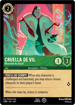 Cruella de Vil, Miserable As Usual (04/P1)- Satin Holographic Foil