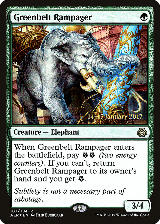 Greenbelt Rampager (107) (Prerelease) - Foil