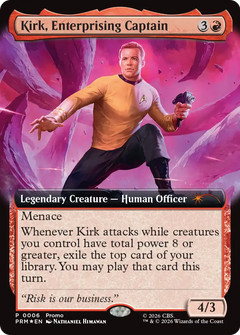 Kirk, Enterprising Captain (0006) (Extended Art) (PURL) - Foil