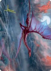 Manaform Hellkite (46/81) Art Card (AVOW) - Gold-Stamped Signature