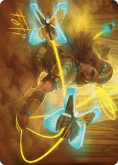 Bladehold War-Whip (46/81) Art Card (AONE) - Gold-Stamped Signature