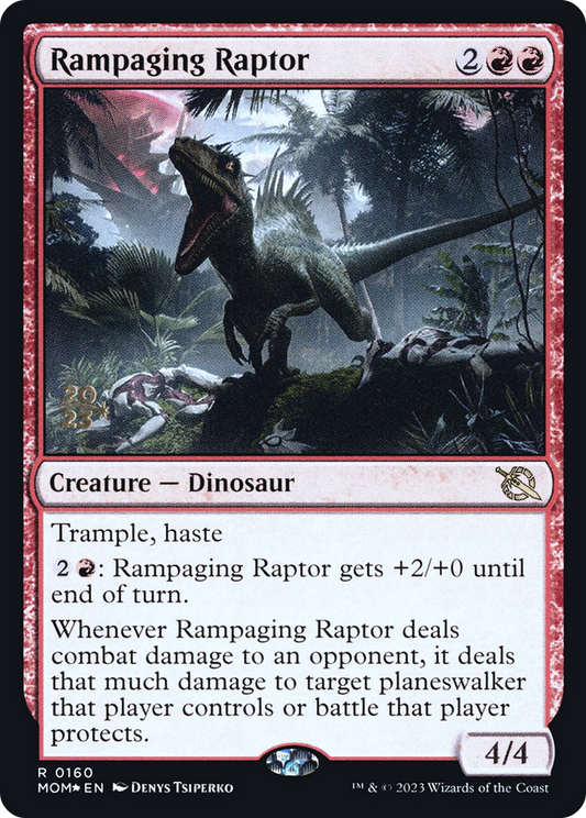 Rampaging Raptor (0160) (Prerelease) - Foil