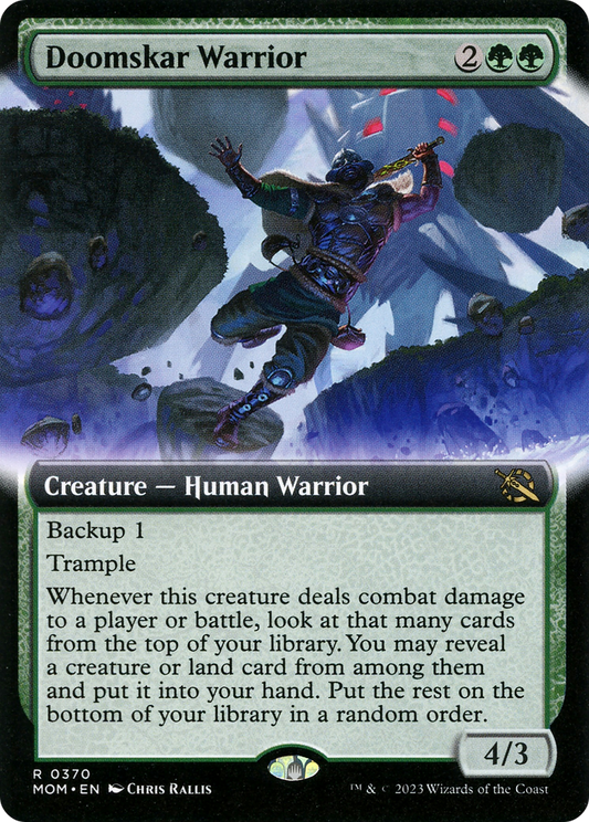 Doomskar Warrior (0370) (Extended Art) - Foil
