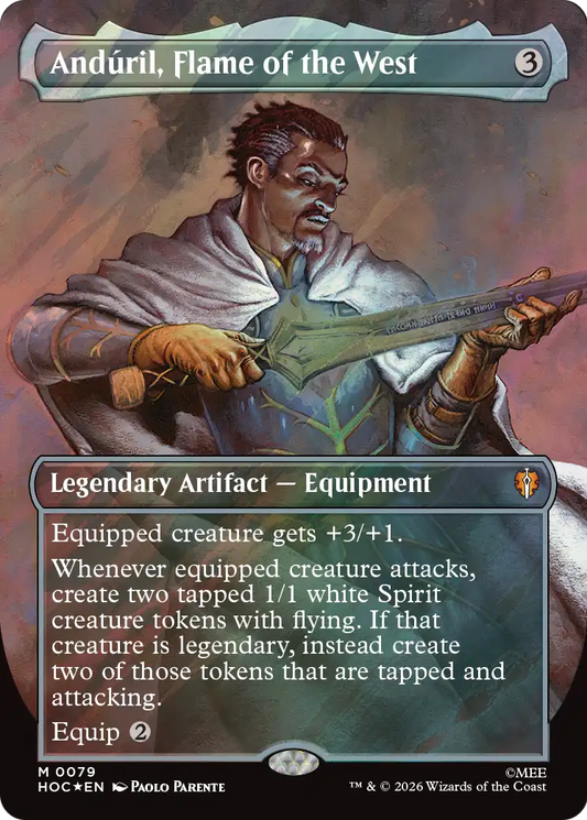 Andúril, Flame of the West (0079) (Borderless) (HOC) - Surge Foil
