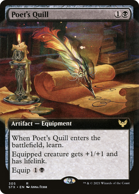 Poet's Quill (305) (Extended Art) - Foil