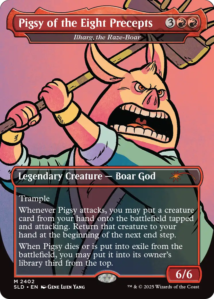 Pigsy of the Eight Precepts [Ilharg, the Raze-Boar] (2402) (Borderless) (SLD) - Foil