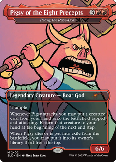 Pigsy of the Eight Precepts [Ilharg, the Raze-Boar] (2402) (Borderless) (SLD) - Foil