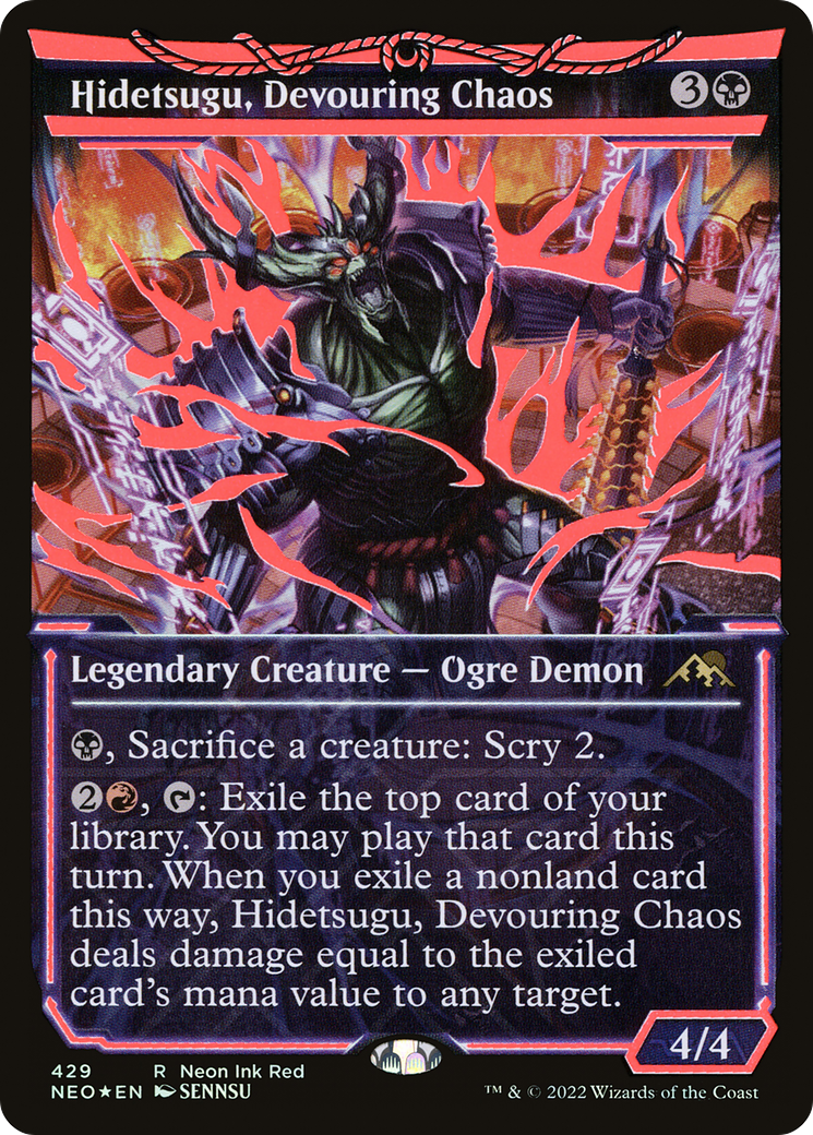 Hidetsugu, Devouring Chaos (429) (Showcase) (Red) - Neon Ink