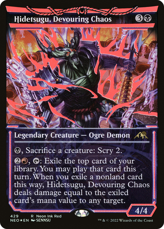 Hidetsugu, Devouring Chaos (429) (Showcase) (Red) - Neon Ink