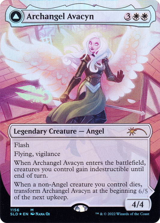 Archangel Avacyn // Avacyn, the Purifier (1156) (Borderless) (SLD) - Foil