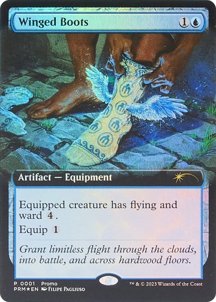 Winged Boots (0001) (Extended Art) - Foil pmei
