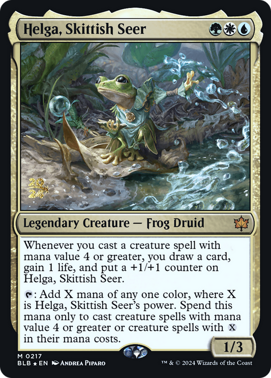Helga, Skittish Seer (0217) (Prerelease) - Foil