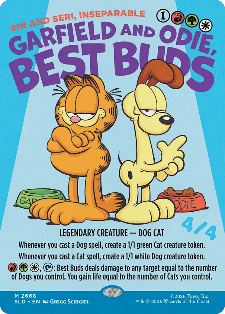 Garfiled and Odie, Best Buds [Rin and Seri, Inseparable] (2668) (Showcase) (SLD)