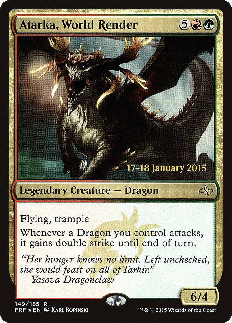 Atarka, World Render (149) (Prerelease) - Foil