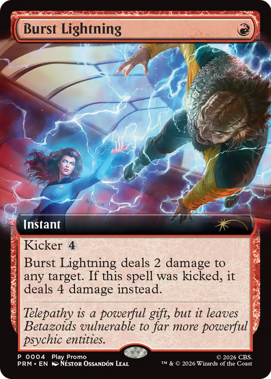 Burst Lightning (0004) (Extended Art) (Play Promo) (PW26) - Foil