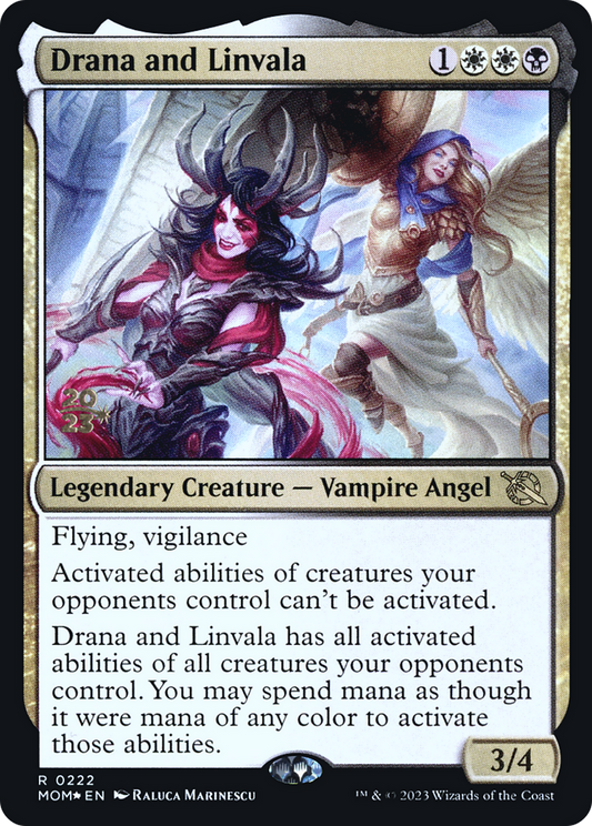 Drana and Linvala (0222) (Prerelease) - Foil