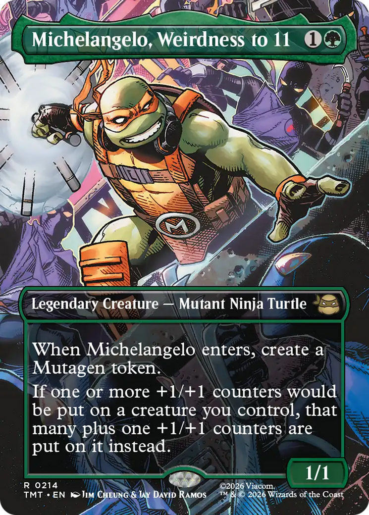 Michelangelo, Weirdness to 11 (0214) (Borderless) (TMT) - Foil