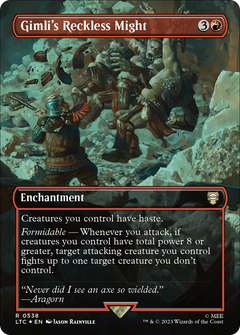 Gimli's Reckless Might (0538) (Borderless) - Surge Foil