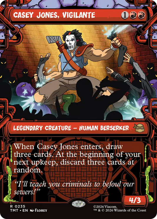 Casey Jones, Vigilante (0235) (Sewer Frame) (TMT) - Foil