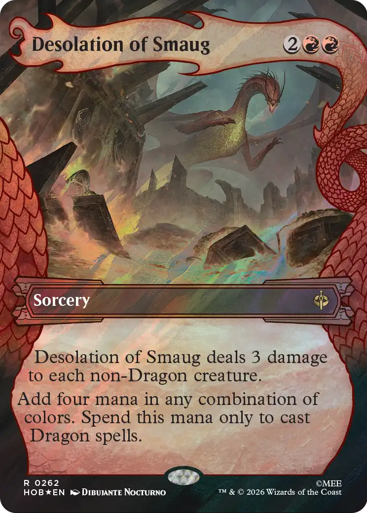 Desolation of Smaug (0262) (Borderless) (Dragon Hoard Frame) (HOB) - Surge Foil