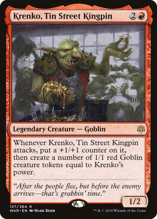 Krenko, Tin Street Kingpin (137) (Promo Pack) - Foil