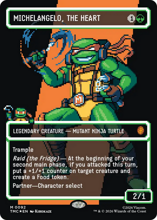Michelangelo, the Heart (0092) (Borderless) (TMC) - Surge Foil