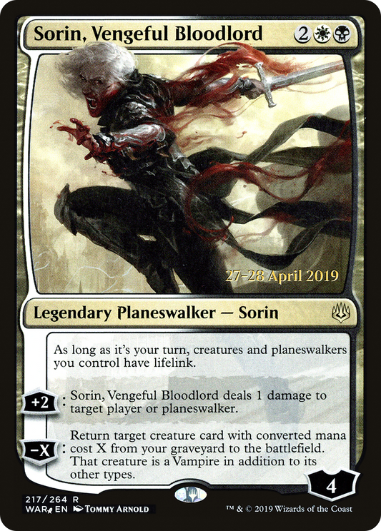 Sorin, Vengeful Bloodlord (217) (Prerelease) - Foil