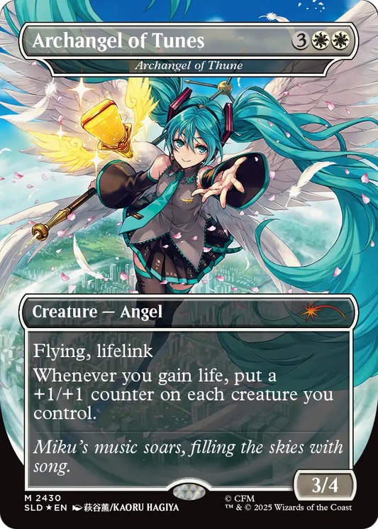 Archangel of Tunes [Archangel of Thune] (2430) (Borderless) (SLD) - Foil