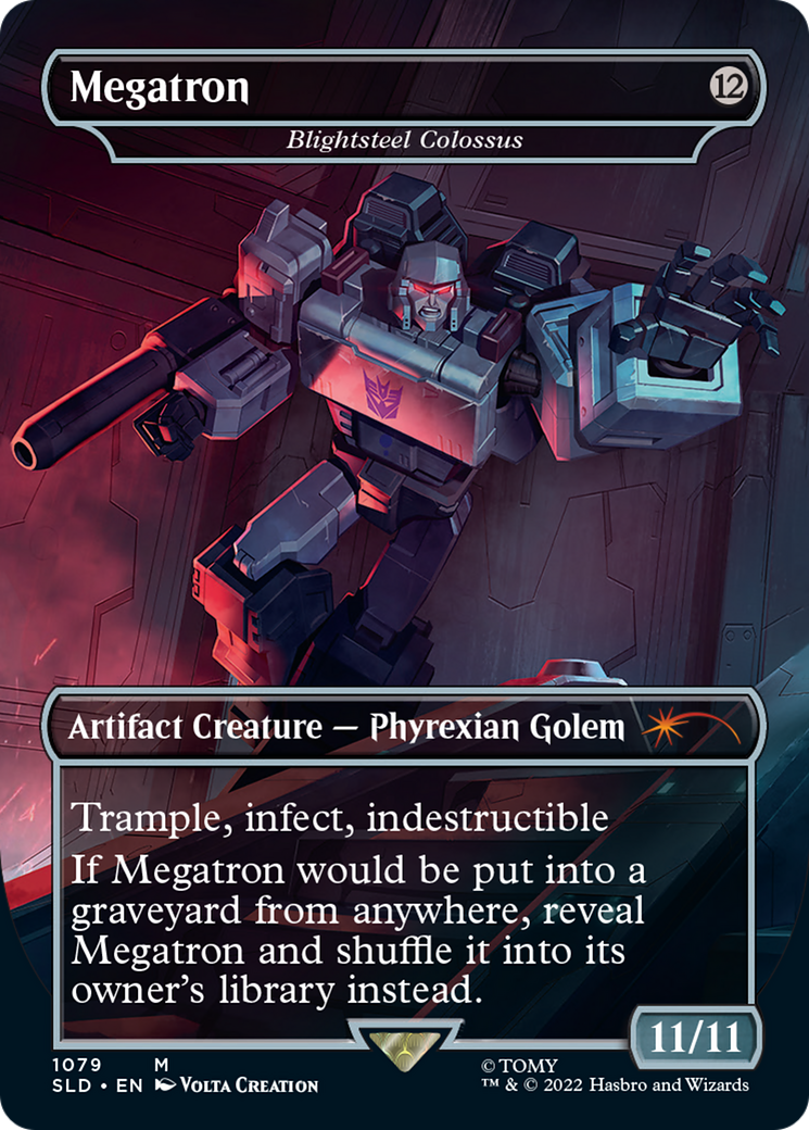Megatron [Blightsteel Colossus] (1079) (Borderless) (Reversible) (SLD) - Foil
